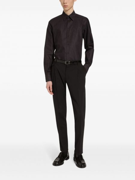 Puntíkatá košile Dolce & Gabbana černá