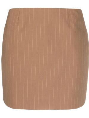 Pruhované mini sukně Semicouture hnědé