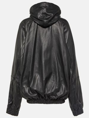 Usnjena jakna Balenciaga črna