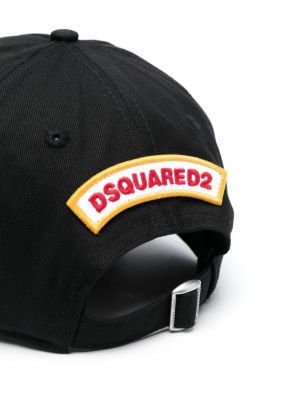 Medvilninis kepurė su snapeliu Dsquared2 juoda