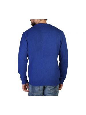 Jersey de cachemir de tela jersey con estampado de cachemira Cashmere Company azul
