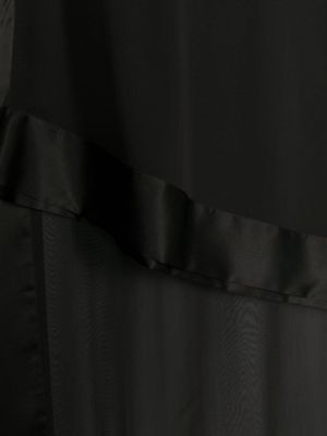 Caurspīdīgs zīda šalle Saint Laurent melns