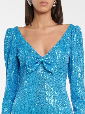 Flitrované mini šaty Caroline Constas modrá