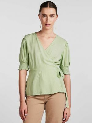 Блузка Pieces зеленая