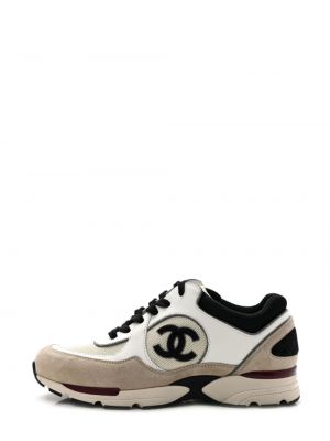 Sneakerși din piele de căprioară Chanel Pre-owned bej