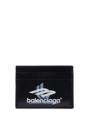 Kožená peňaženka Balenciaga čierna