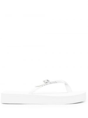 Krystaller flip-flops Stuart Weitzman hvit