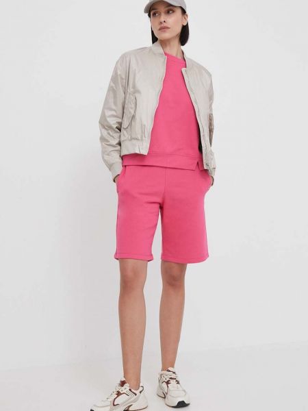 Magas derekú rövidnadrág United Colors Of Benetton rózsaszín