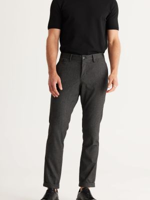 Slim fit klasické kalhoty Altinyildiz Classics černé