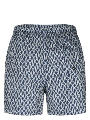 Shorts à imprimé à motifs abstraits Tagliatore bleu