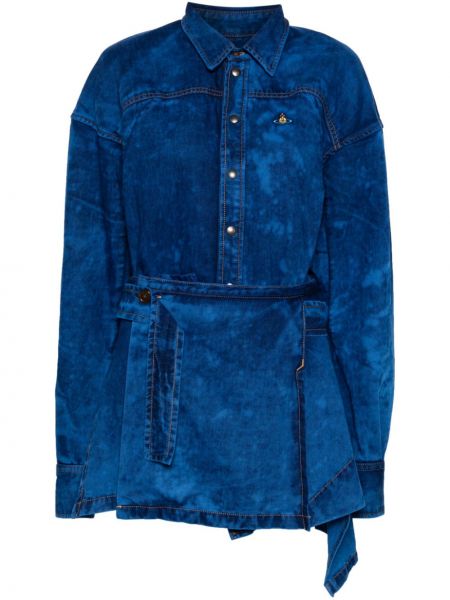 Mini obleka Vivienne Westwood modra