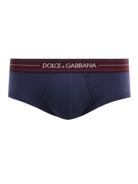 Хлопковые трусы Dolce & Gabbana синие