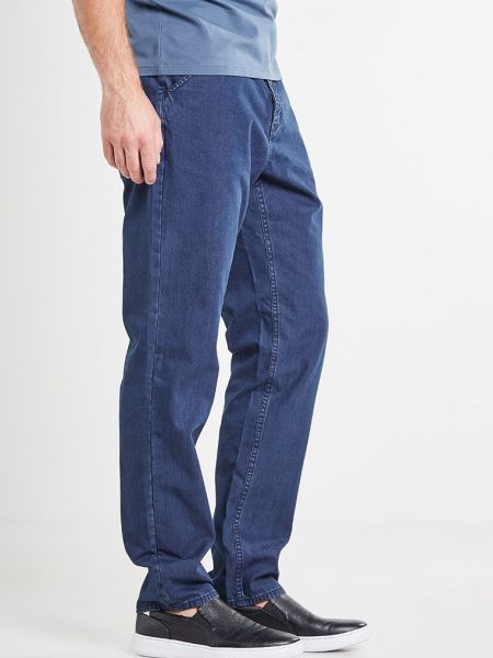 Spodnie klasyczne Denham niebieskie