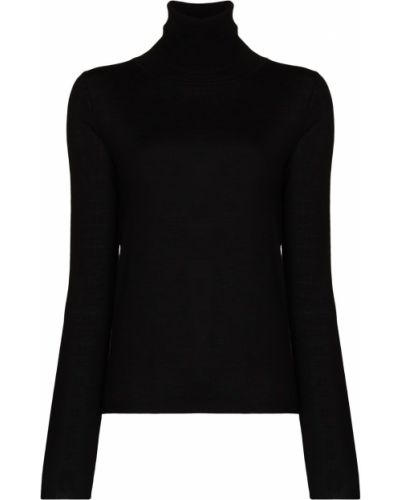 Jersey de cuello vuelto de tela jersey Totême negro