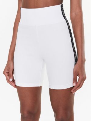 Αθλητικά σορτς Calvin Klein Jeans λευκό