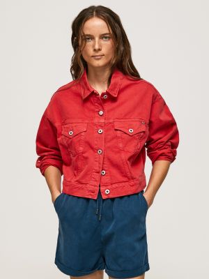 Džínsová bunda Pepe Jeans červená