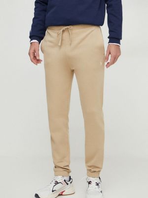 Spodnie sportowe bawełniane Ralph Lauren beżowe