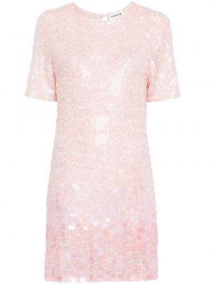 Sukienka mini z cekinami Parosh różowa