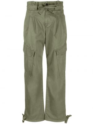 Памучни карго панталони Pinko зелено