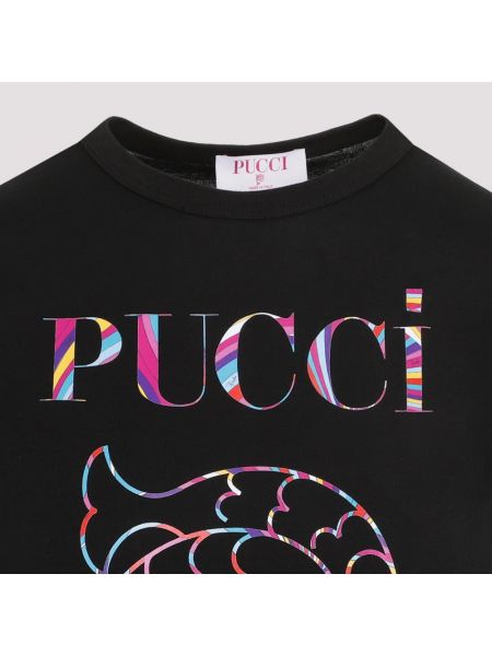 Camiseta de algodón Emilio Pucci negro