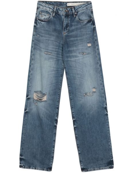 Distressed straight jeans Armani Exchange blau