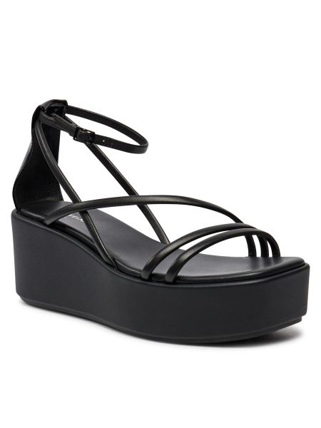 Sandale cu pană Calvin Klein negru