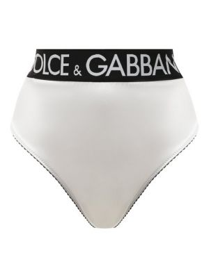 Трусы с высокой талией Dolce & Gabbana белые