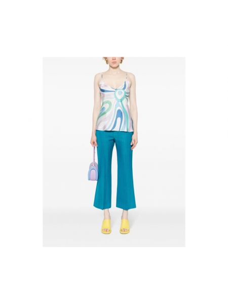 Abstraktes ärmelloses kleid mit print mit v-ausschnitt Emilio Pucci