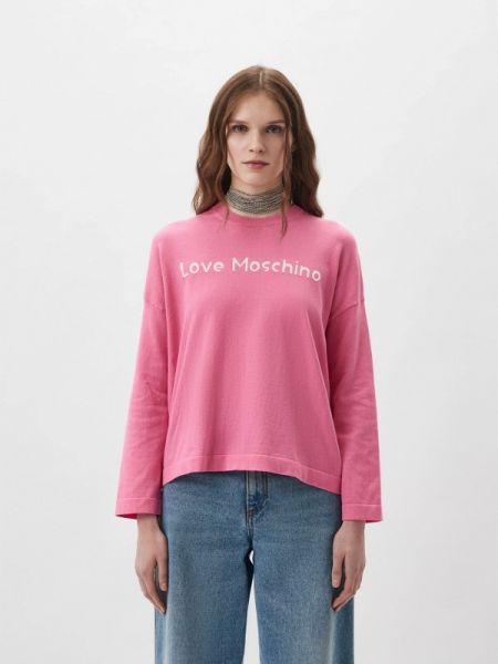 Розовый свитер Love Moschino