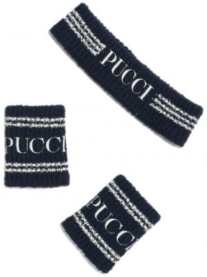 Bavlnená šiltovka s výšivkou Pucci modrá