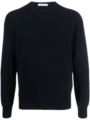 Sweter z kaszmiru z okrągłym dekoltem Cruciani niebieski