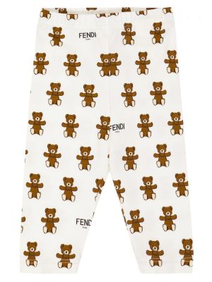 Printti puuvilla leggingsit tytöille Fendi Kids