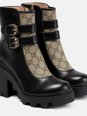 Ankle boots skórzane Gucci