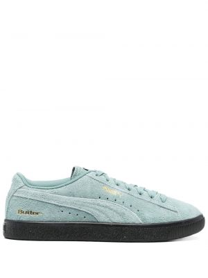 Semsket skinn sneakers Puma Suede blå