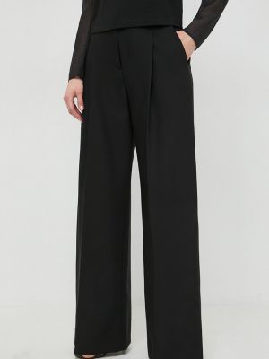 Kalhoty s vysokým pasem Karl Lagerfeld černé