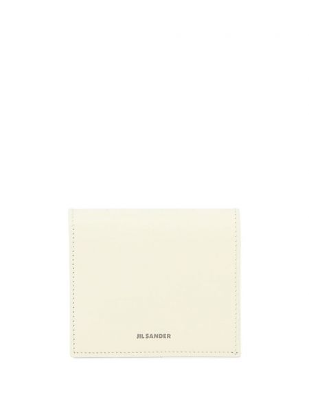 Kožni novčanik s printom Jil Sander bijela