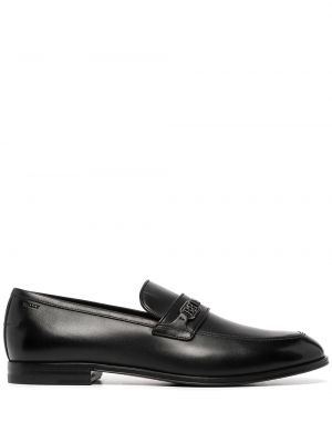 Skinn loafers Bally svart