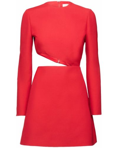 Sukienka mini z krepy Valentino czerwona