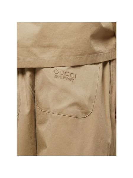 Pantalones con bordado Gucci beige