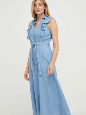 Midi šaty Answear Lab modré
