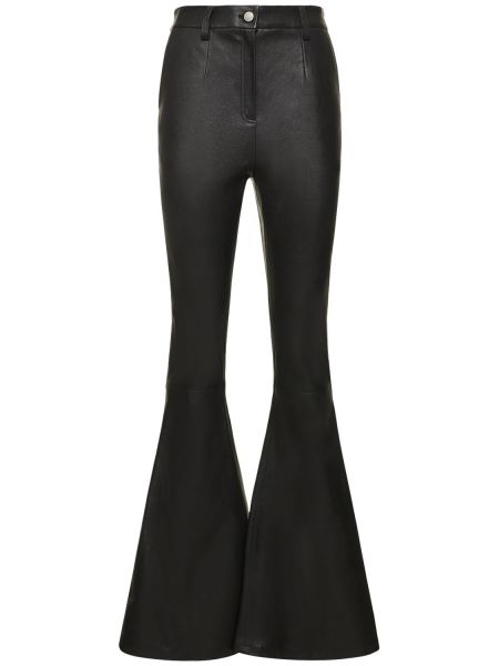 Pantalones de cuero Magda Butrym negro