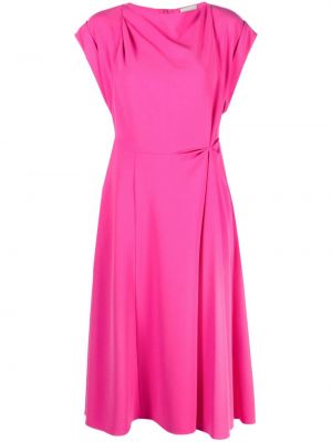 Plisované midi šaty Luisa Cerano růžové
