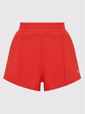 Priliehavé športové šortky Tommy Jeans červená