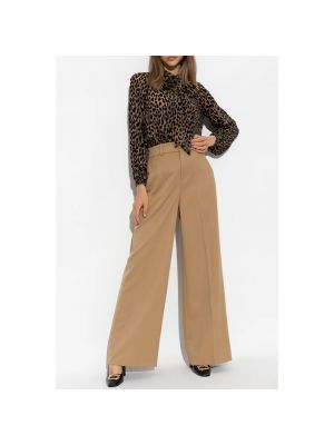 Pantalones plisados Kate Spade marrón