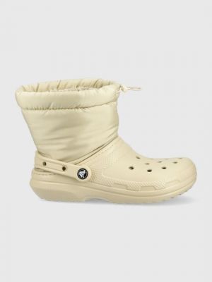 Зимние ботинки Crocs бежевые
