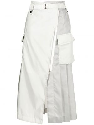 Spódnica plisowana Sacai - Biały