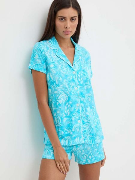 Pizsama Lauren Ralph Lauren kék