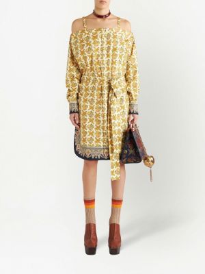 Kleid mit print mit paisleymuster Etro gelb