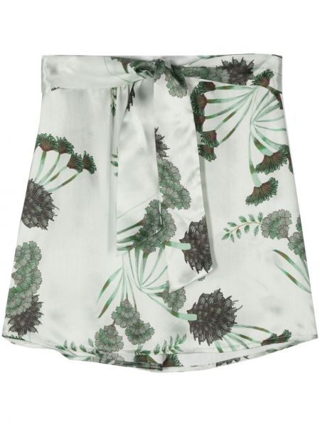 Zelené květinové sukně s potiskem Société Anonyme