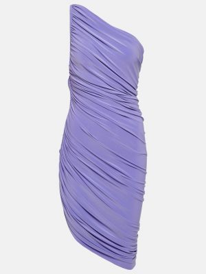 Платье мини из джерси Norma Kamali фиолетовое